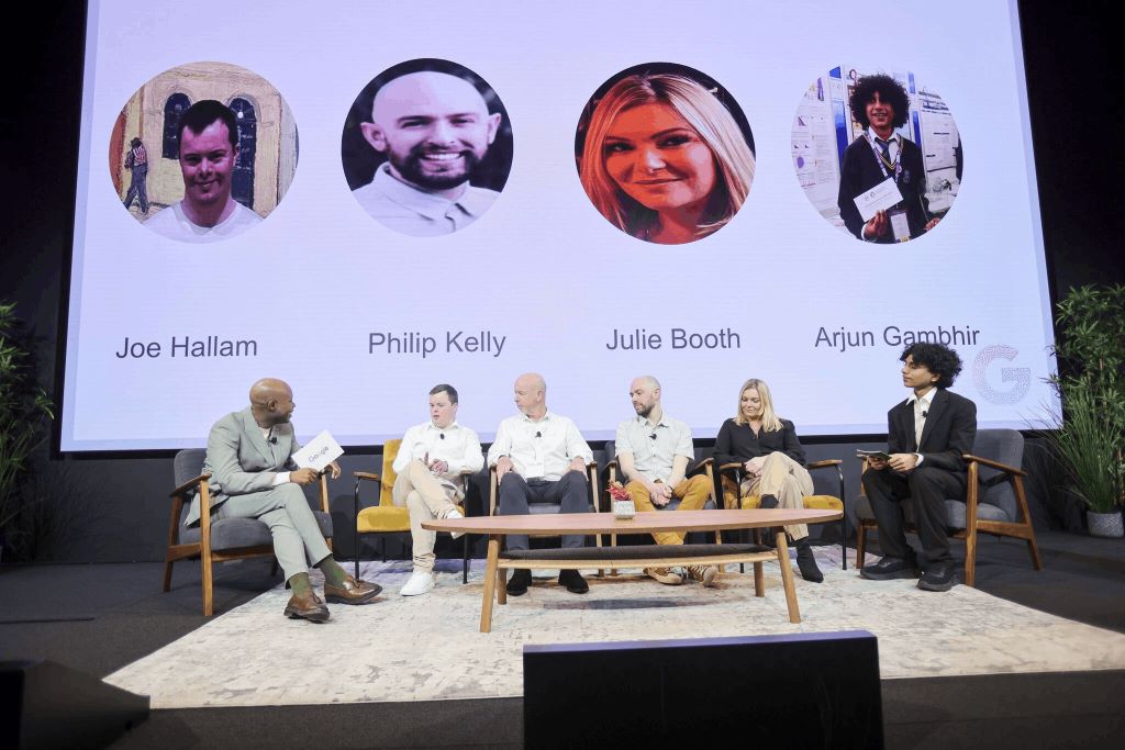 Google AI in Community panel on stage