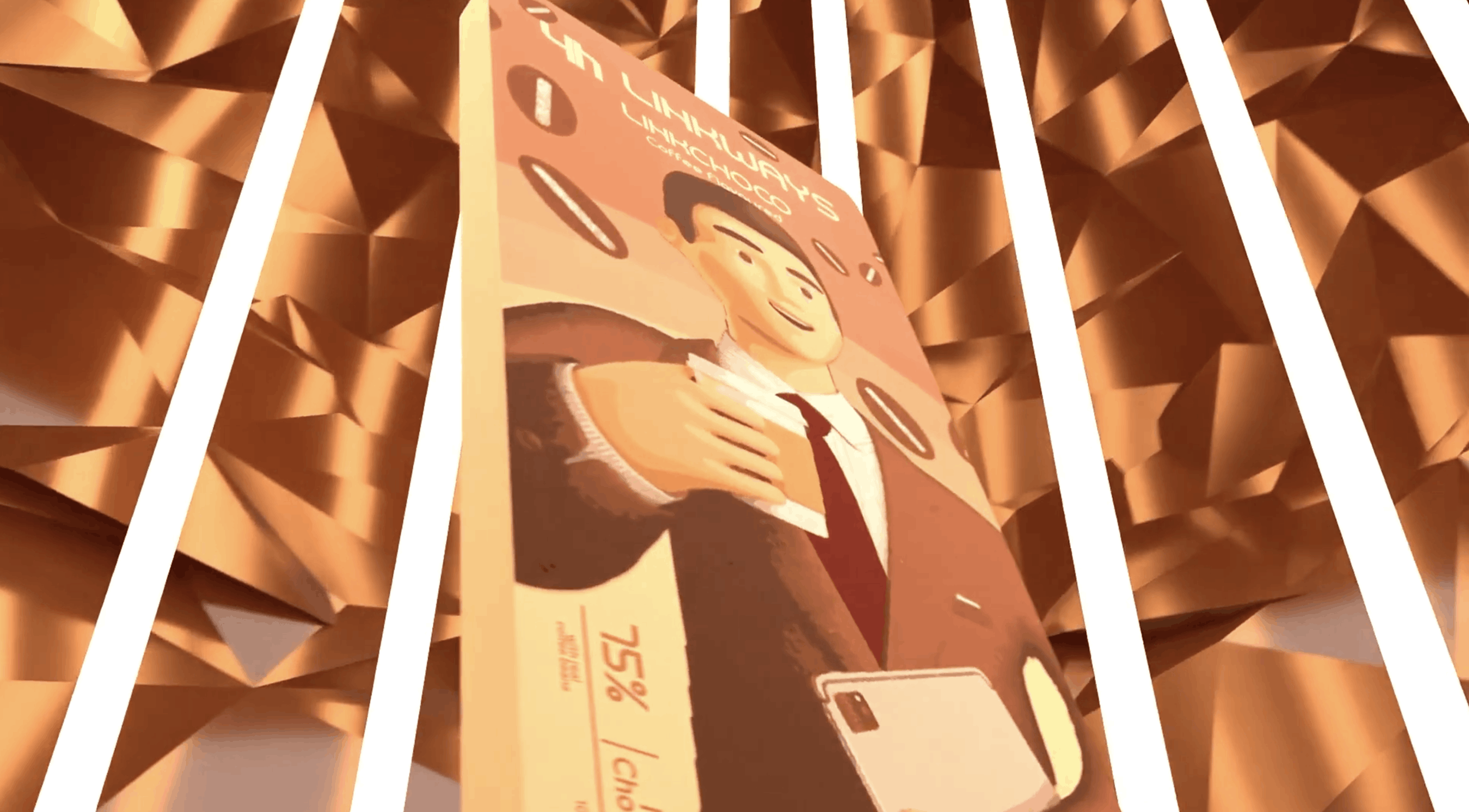 Linkways chocolate animation close-up
