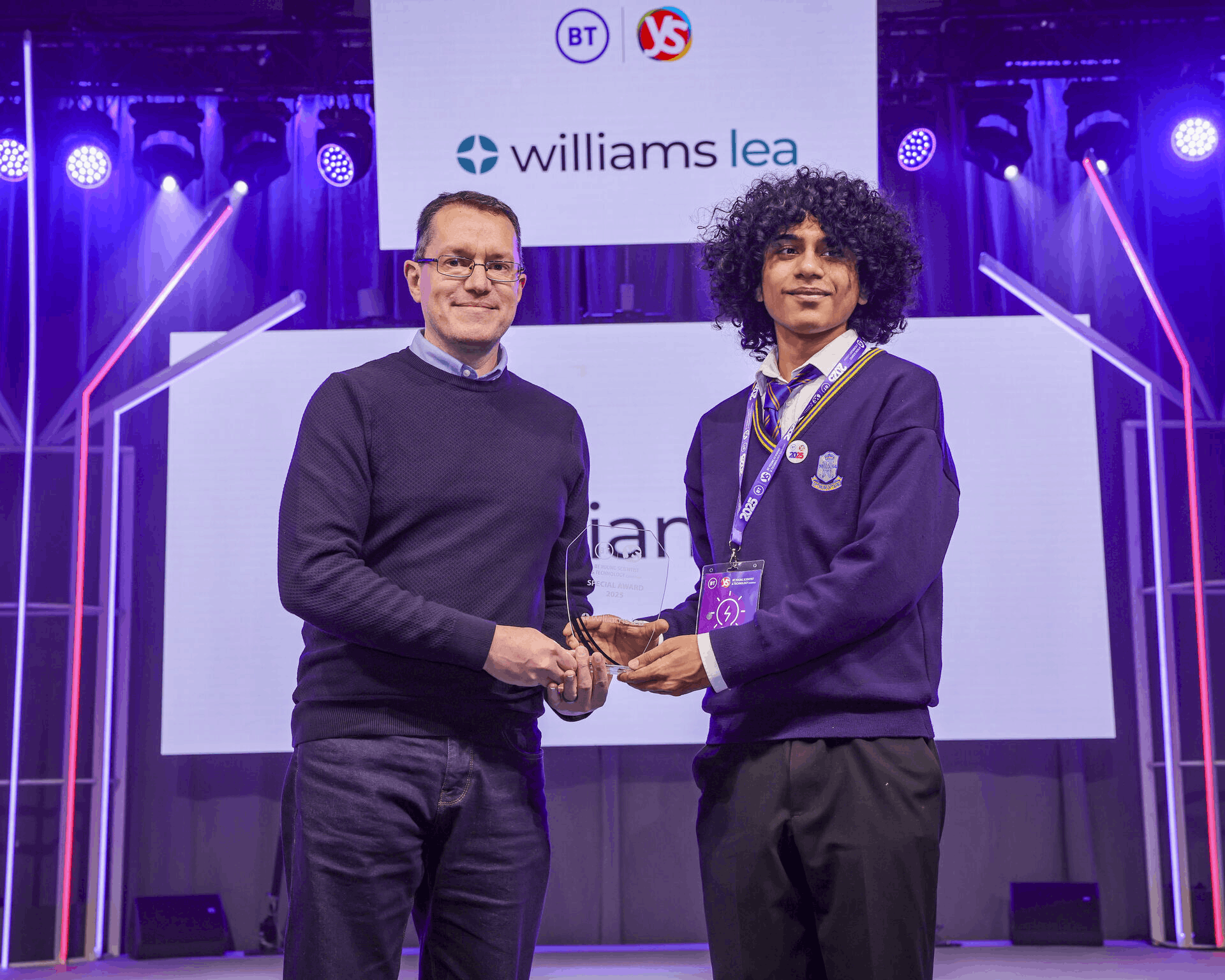 Arjun receiving the Williams Lea award