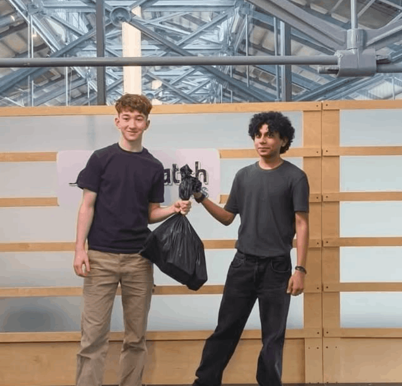 Shane and Arjun marking the end of the Swarm Inc. accelerator build